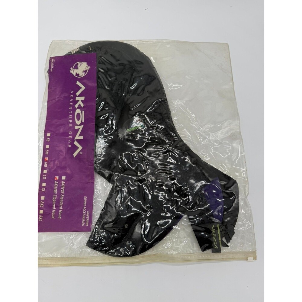 AKONA 5mm Zippered Scuba Diving Hood AKH402 Size MD Medium Black New